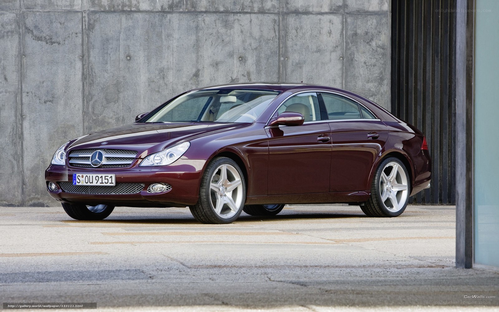 Maroon Mercedes-Benz CLS-Class