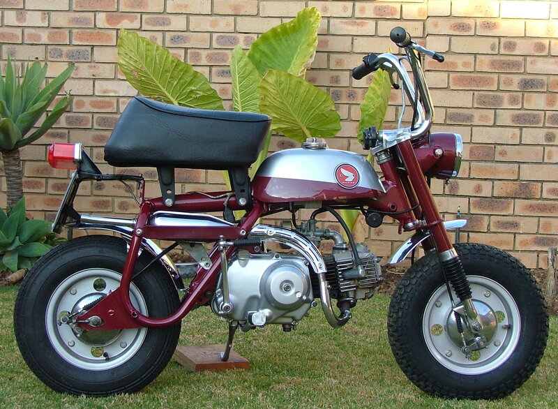 Maroon Mini Motorcycle