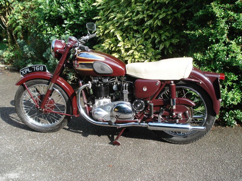 Maroon Motorcycle — Calm, Afternoon