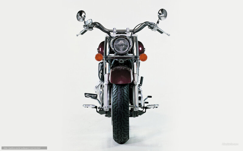 Maroon Motorcycle Front — White