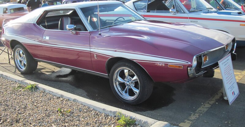 Maroon Muscle Car — Calm, Afternoon, Photograph, Car Show