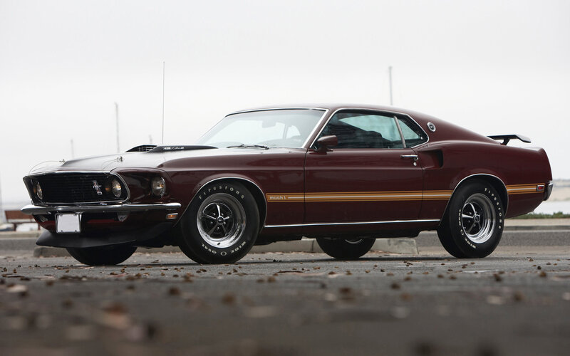 Maroon Muscle Car — Calm, Photograph