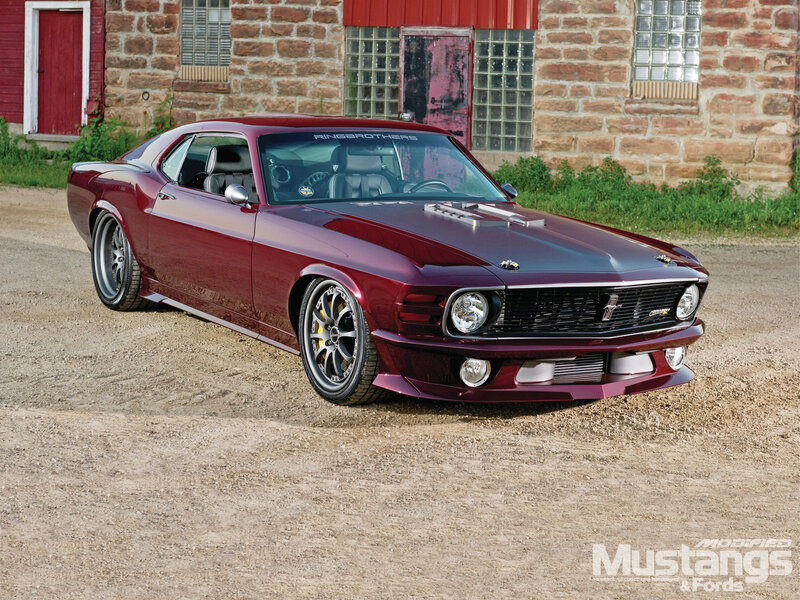 Maroon Muscle Car — Dramatic