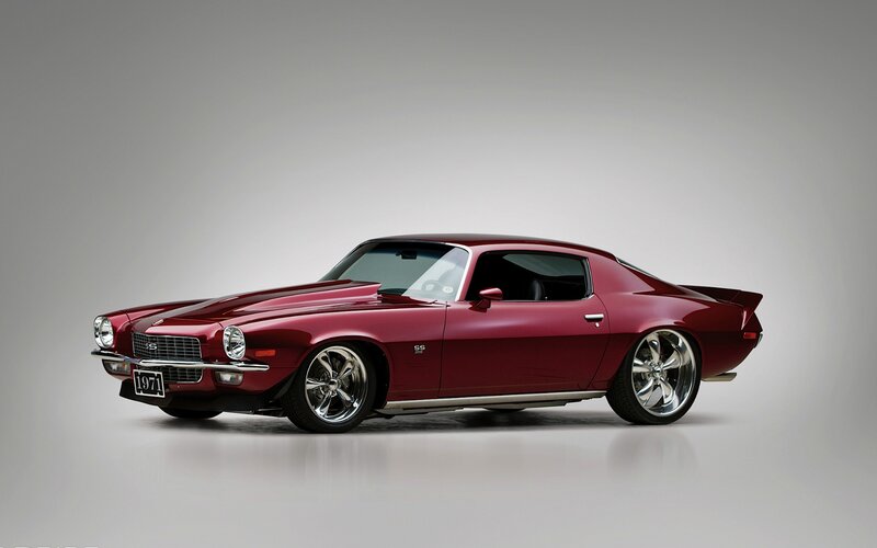 Maroon Muscle Car — Neutral, Photograph