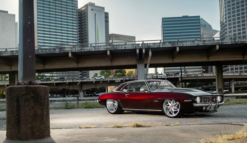 Maroon Muscle Car — Red