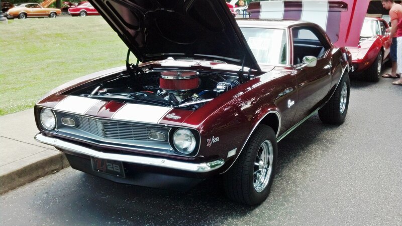 Maroon Muscle Car — Showcase, Afternoon