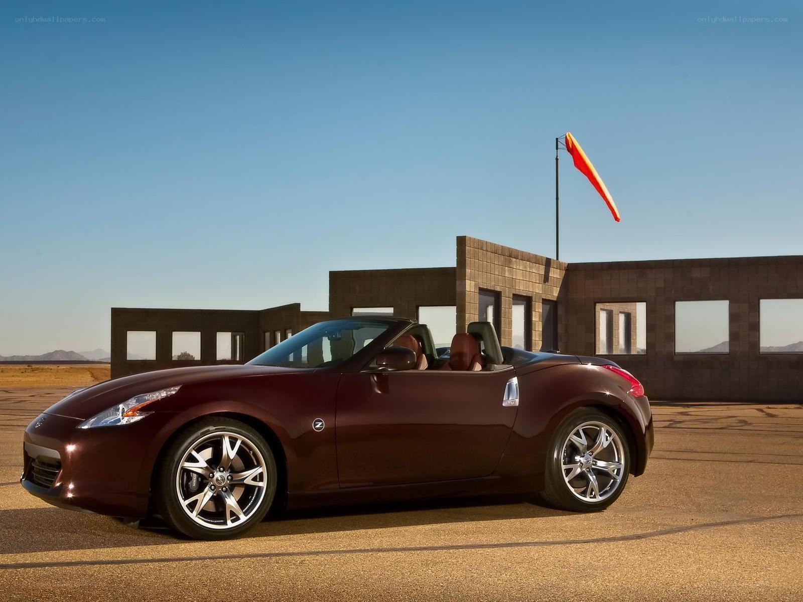 Maroon Nissan Z Roadster