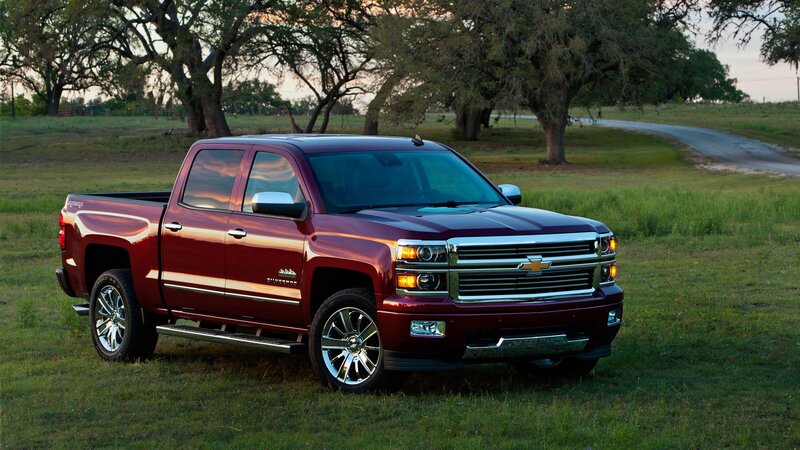 Maroon Pickup Truck — Serene, Sunset