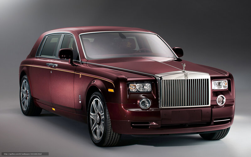 Maroon Rolls-Royce luxury car