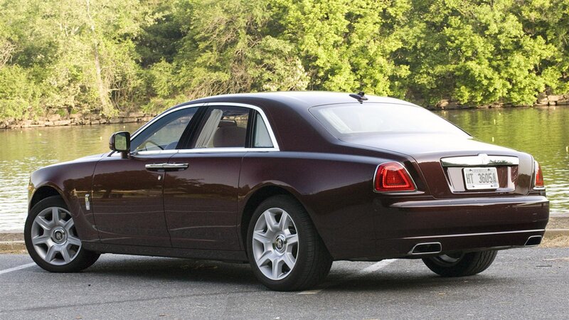 Maroon Rolls-Royce Sedan