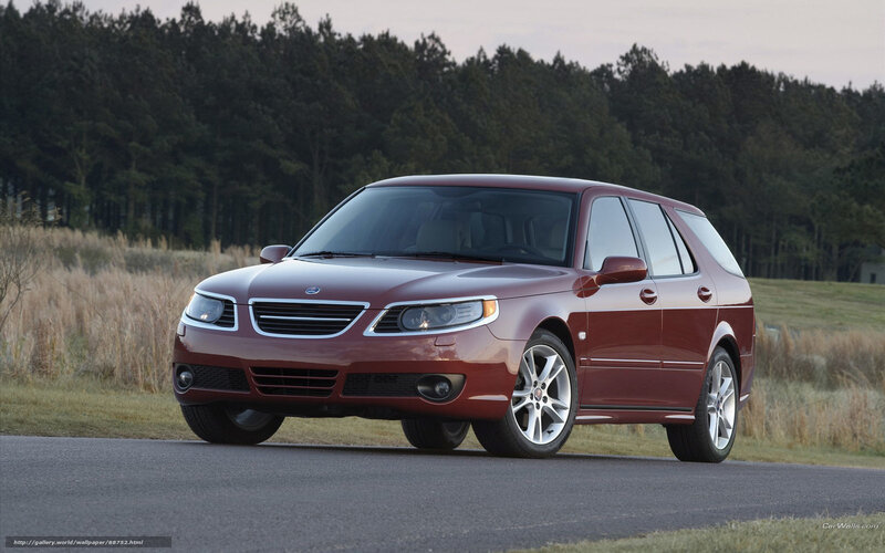 maroon saab station wagon
