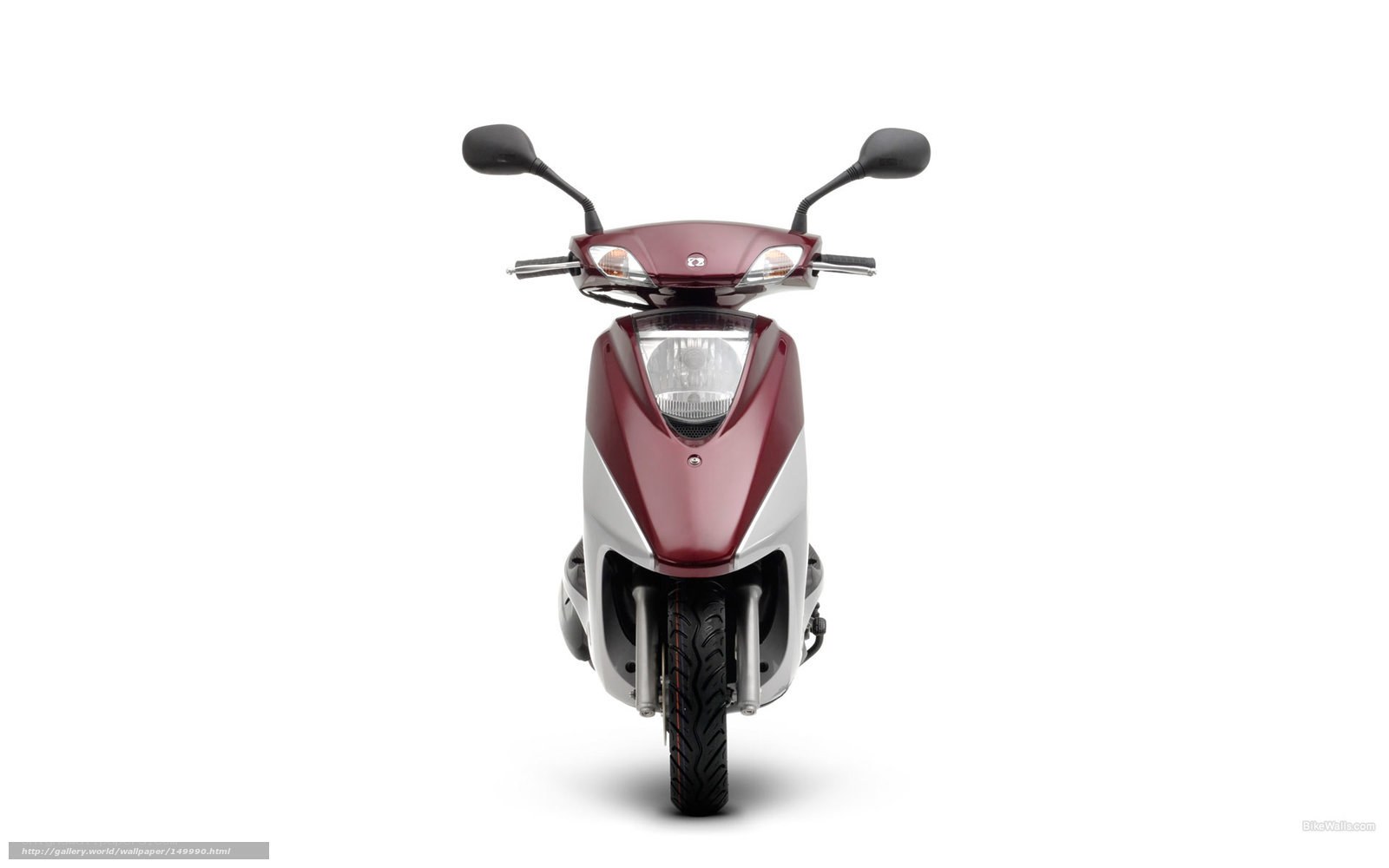 maroon scooter front view