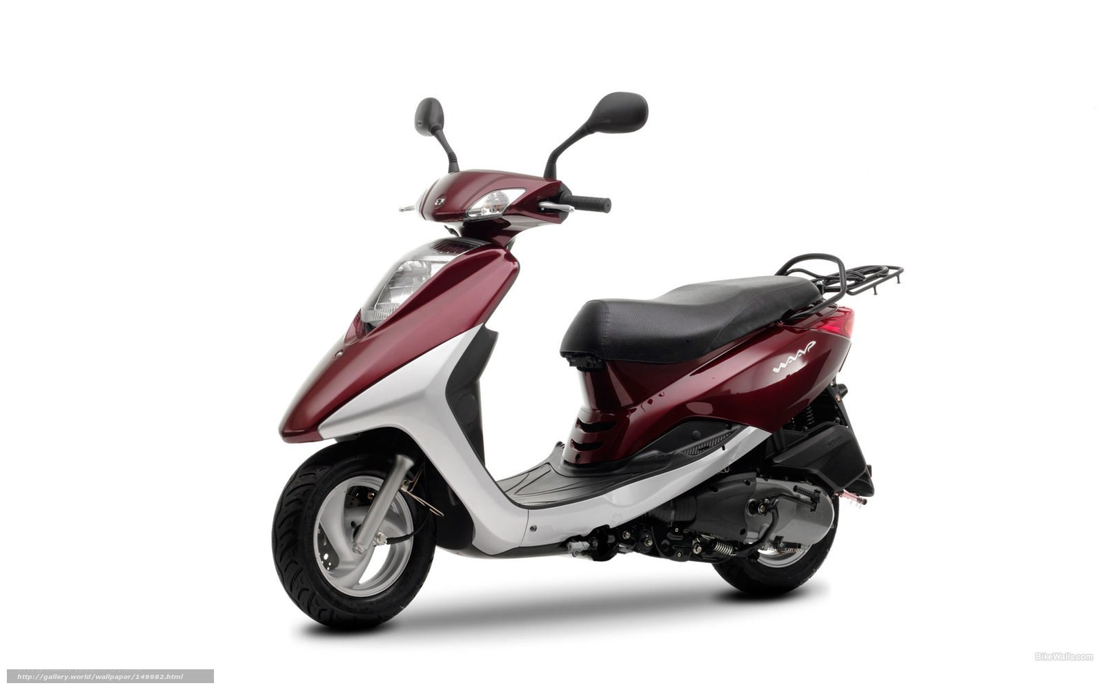 Maroon scooter with silver accents