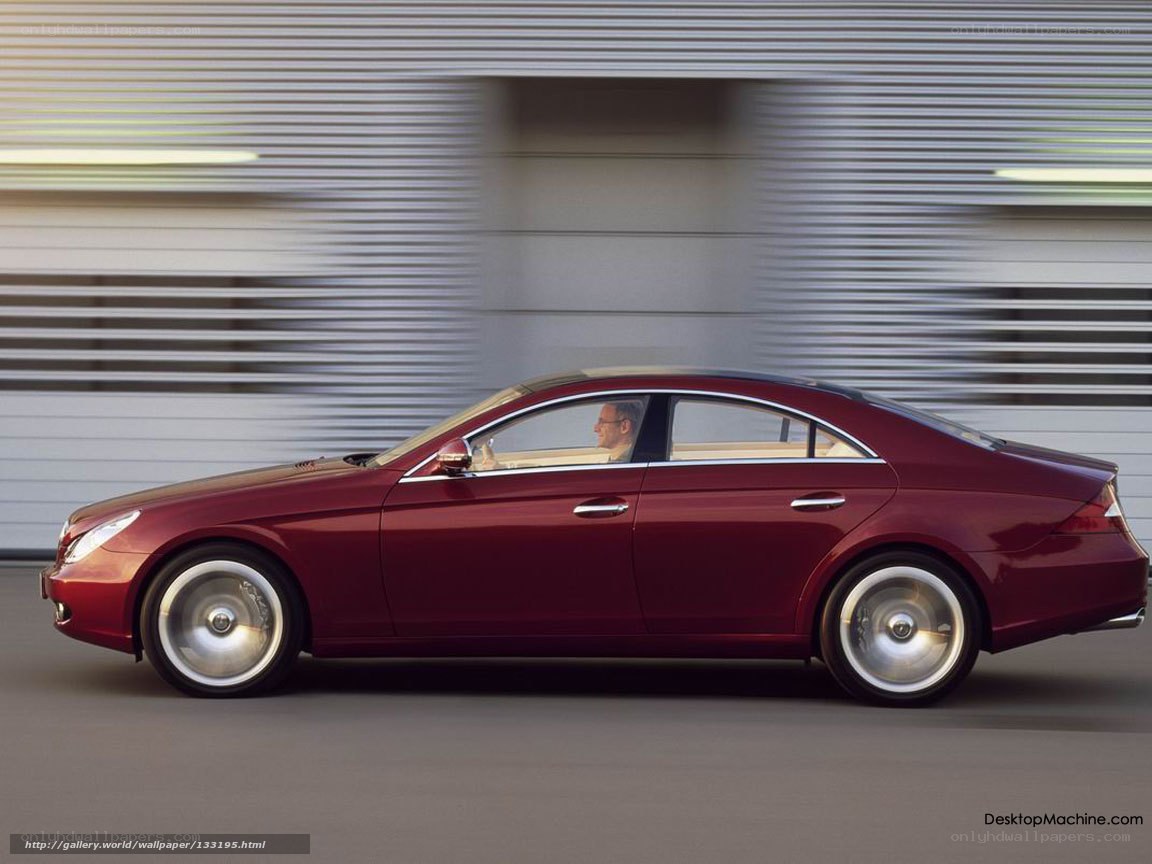 Maroon sedan in motion