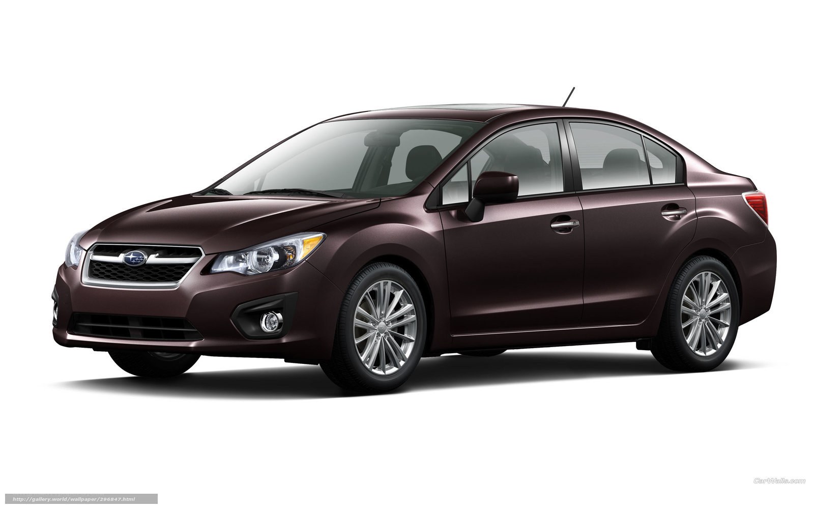 Maroon Subaru Impreza sedan