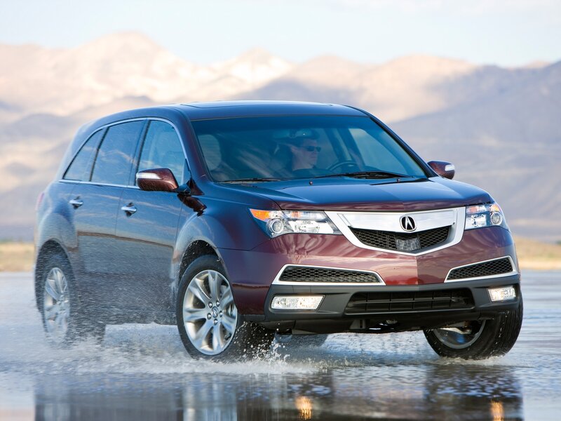 Maroon SUV Driving