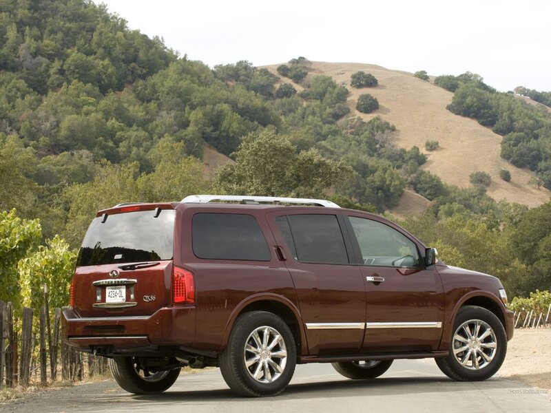 Maroon SUV in a vineyard