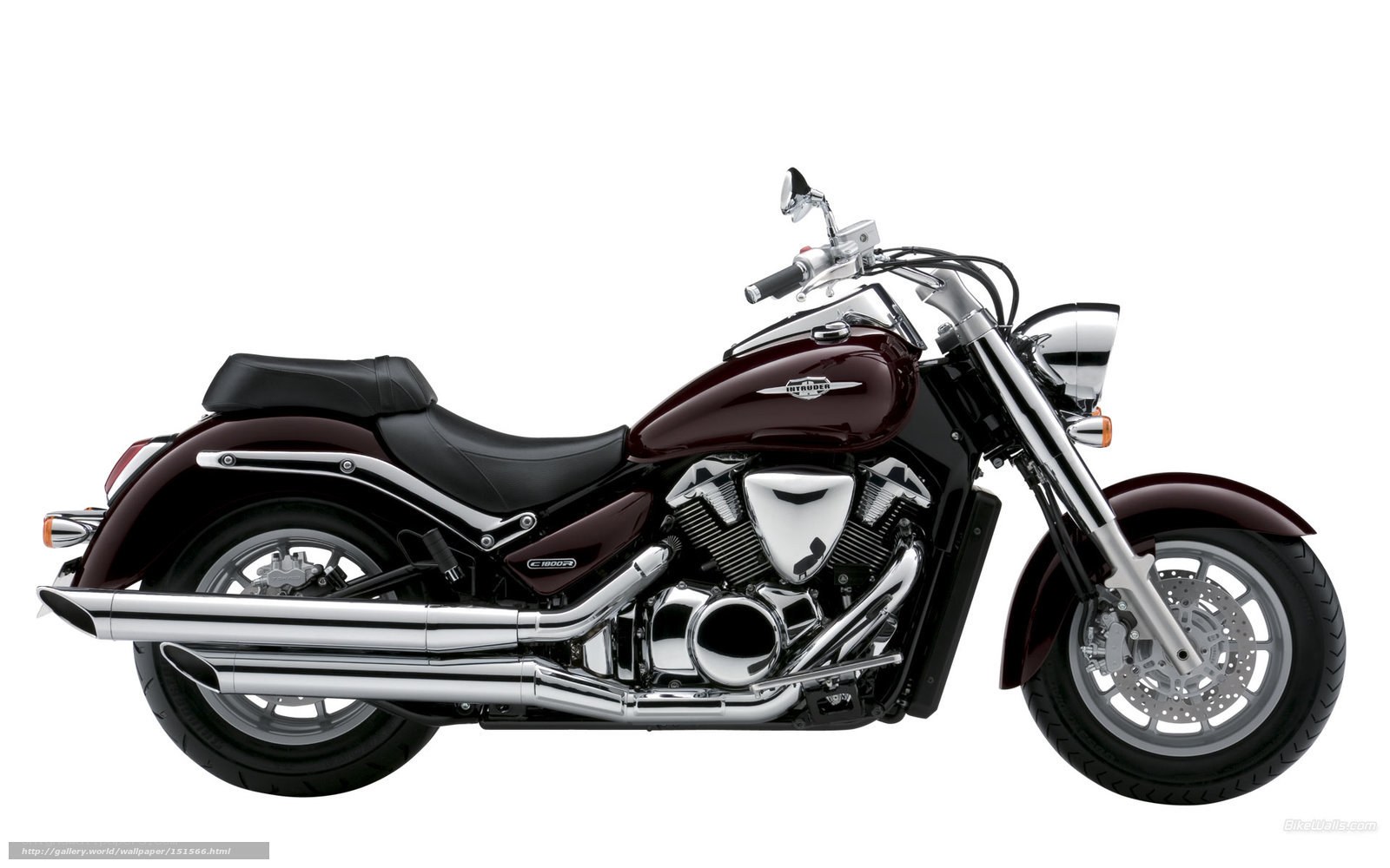Maroon Suzuki Intruder motorcycle
