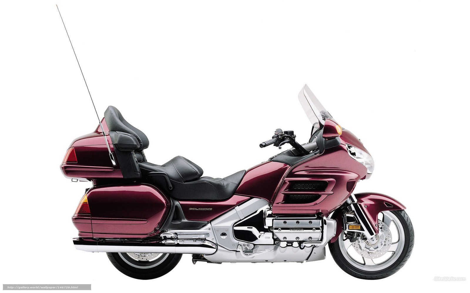 Maroon touring motorcycle