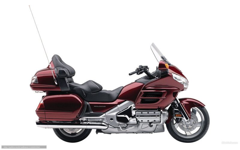 Maroon Touring Motorcycle — Neutral, Photograph