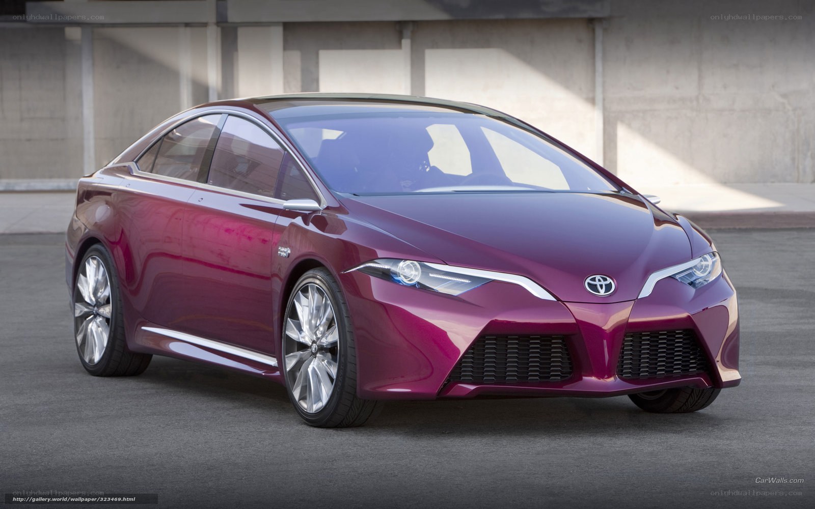 Maroon Toyota Concept Car
