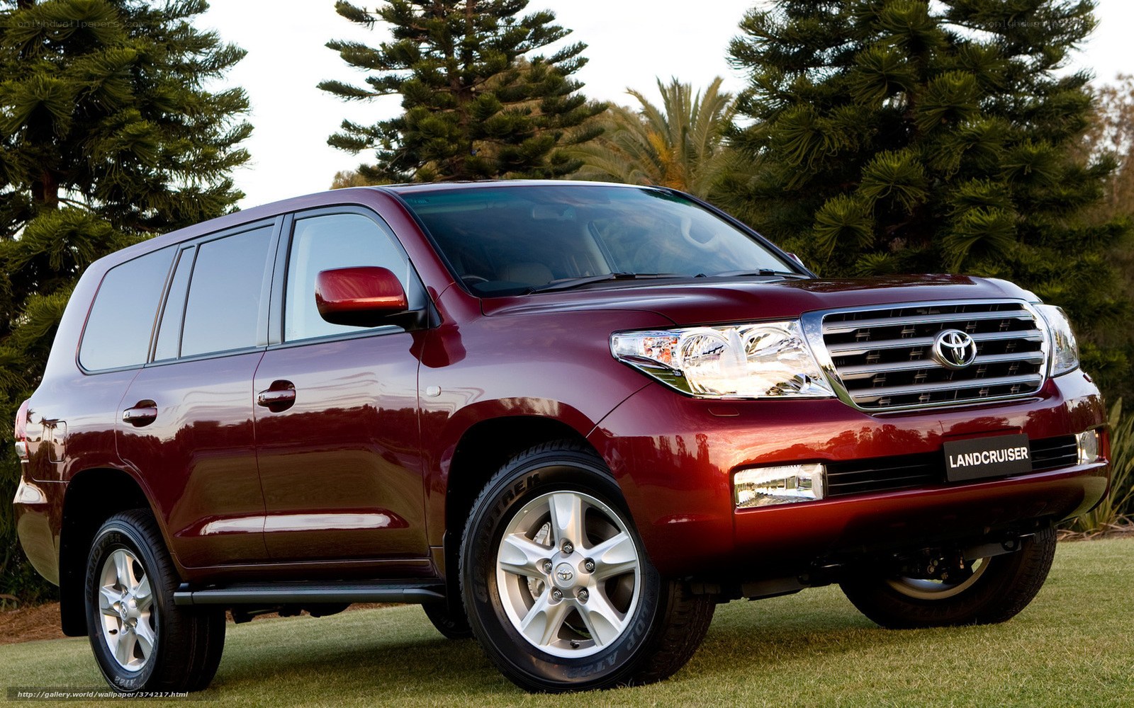 Maroon Toyota Land Cruiser