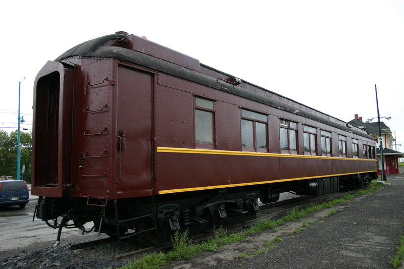 Maroon Train Car