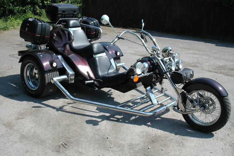 Maroon Trike Motorcycle — Calm
