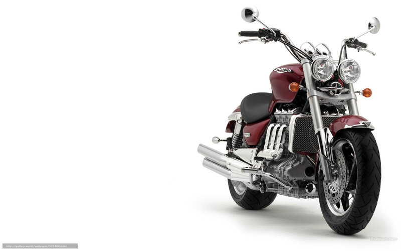 Maroon Triumph Rocket 3 motorcycle