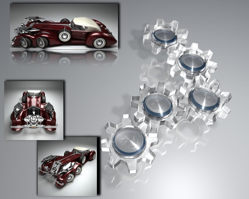 Maroon Vintage Car — Mechanical