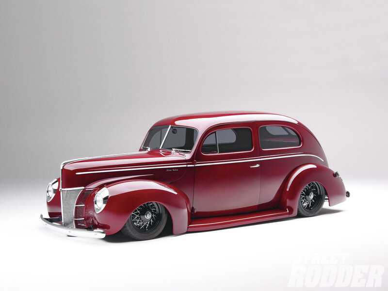 Maroon Vintage Car — Red