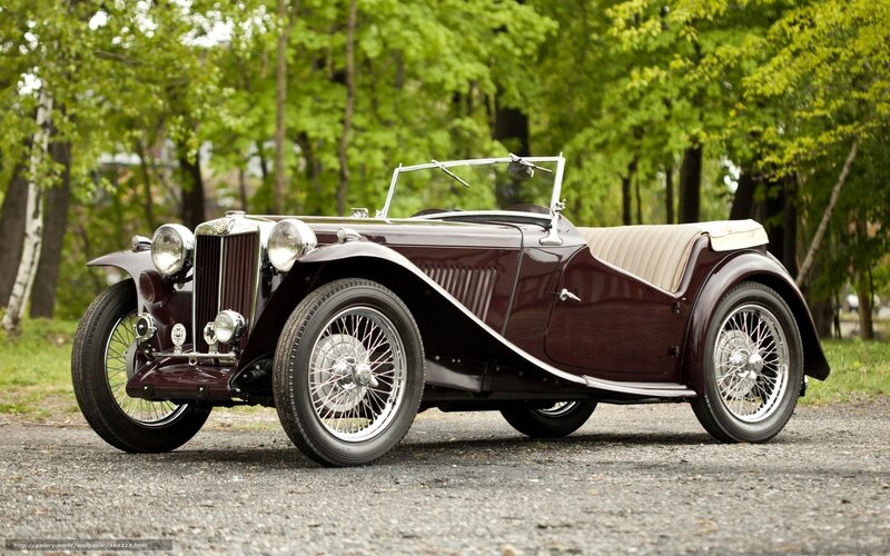 Maroon Vintage Car — Serene, Summer