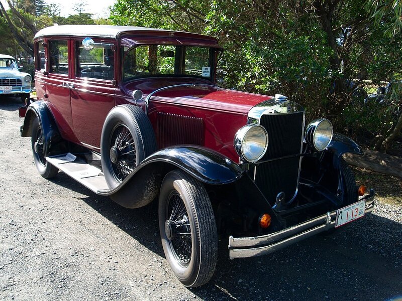 Maroon Vintage Car — Serene