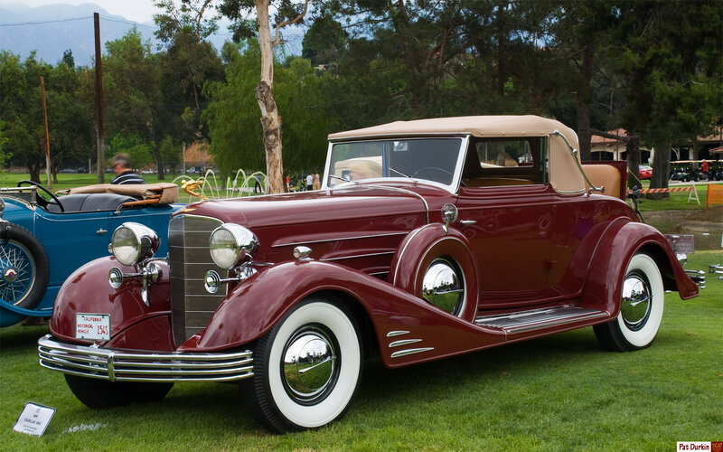 Maroon Vintage Convertible — Serene, Afternoon, Photograph, Blue Car