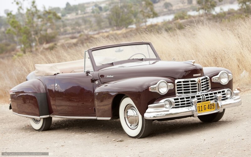 Maroon Vintage Convertible — Serene, Afternoon, Photograph, Dry Grass