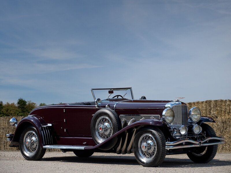 Maroon Vintage Convertible