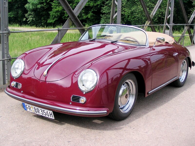 Maroon Vintage Sports Car