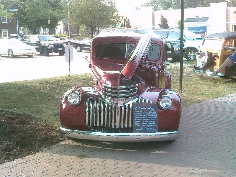 Maroon Vintage Truck — Red