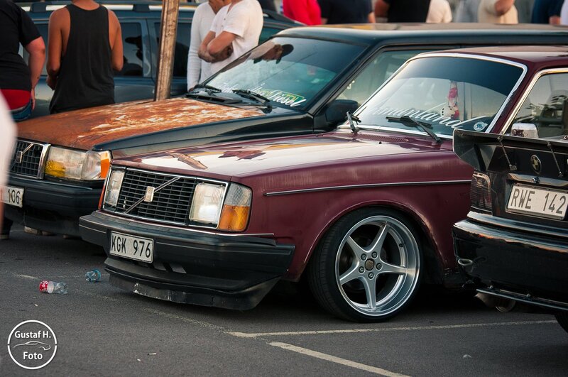 Maroon Volvo Car