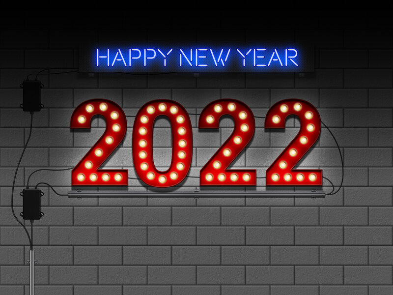 Marquee Lights on Brick Wall
