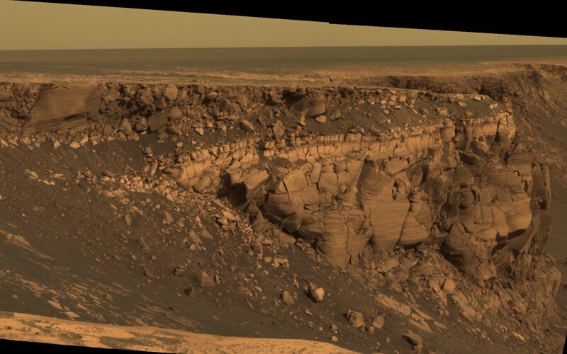 Mars cliff face