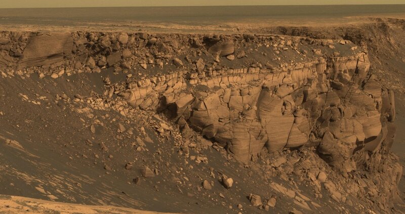 Mars Cliff Face — Brown
