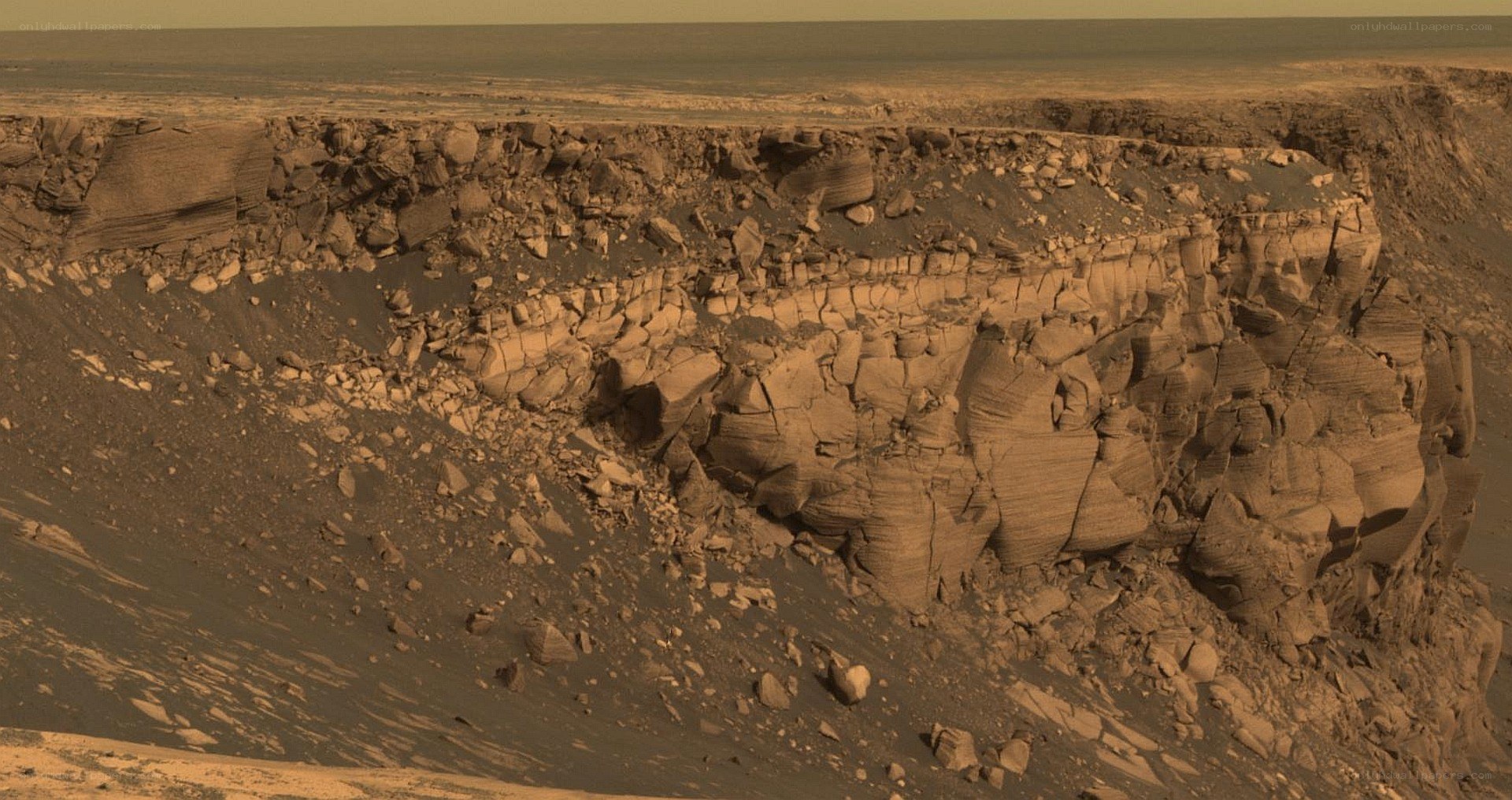 Mars cliff face