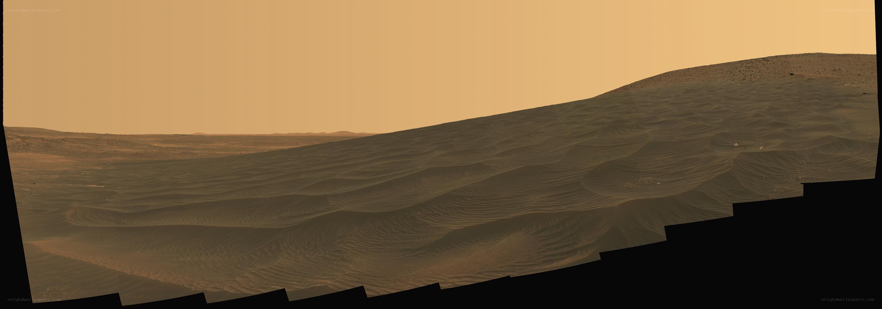 Mars dune field panorama