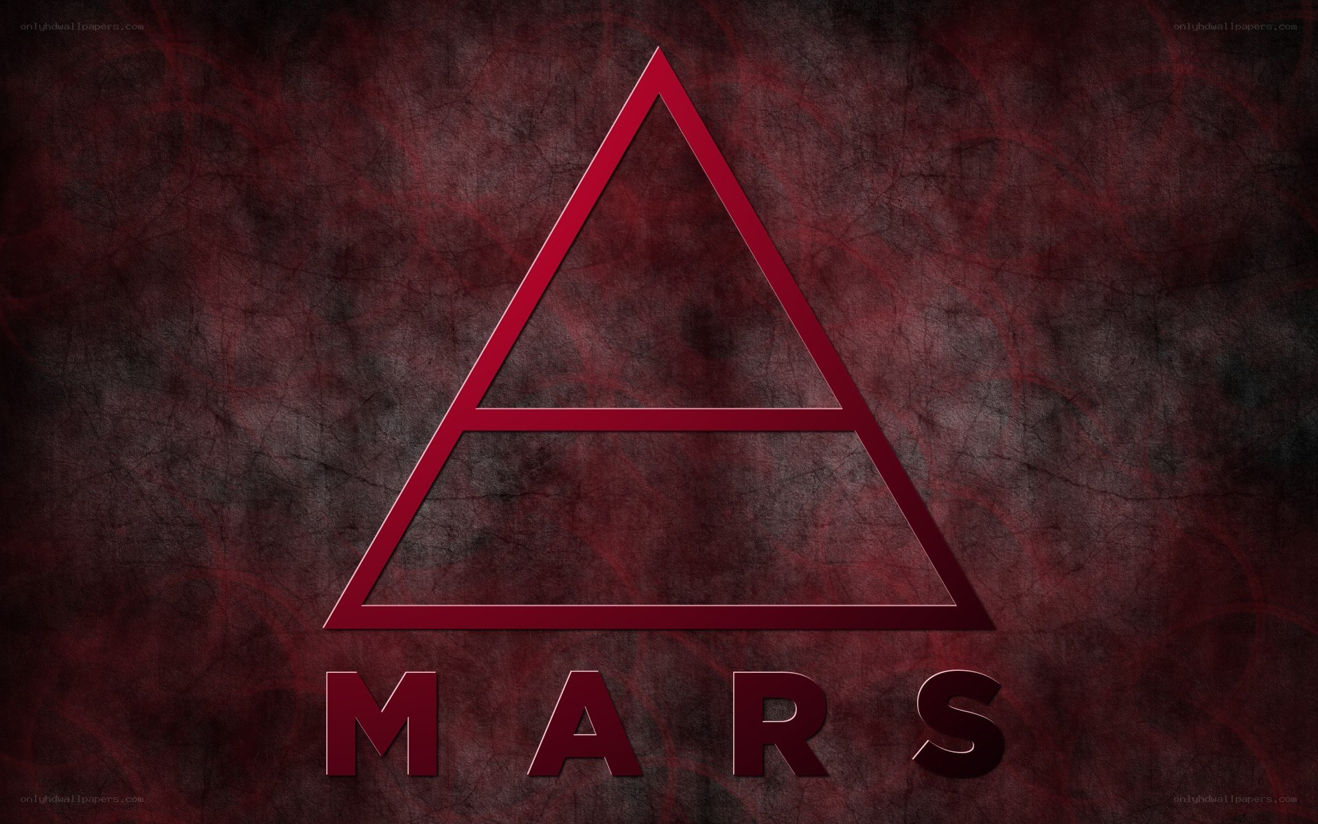 Mars logo on dark background