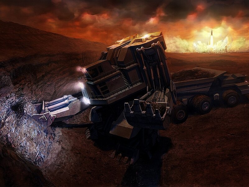 Mars mining operation