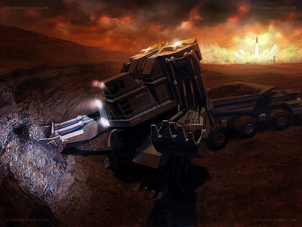 Mars mining operation