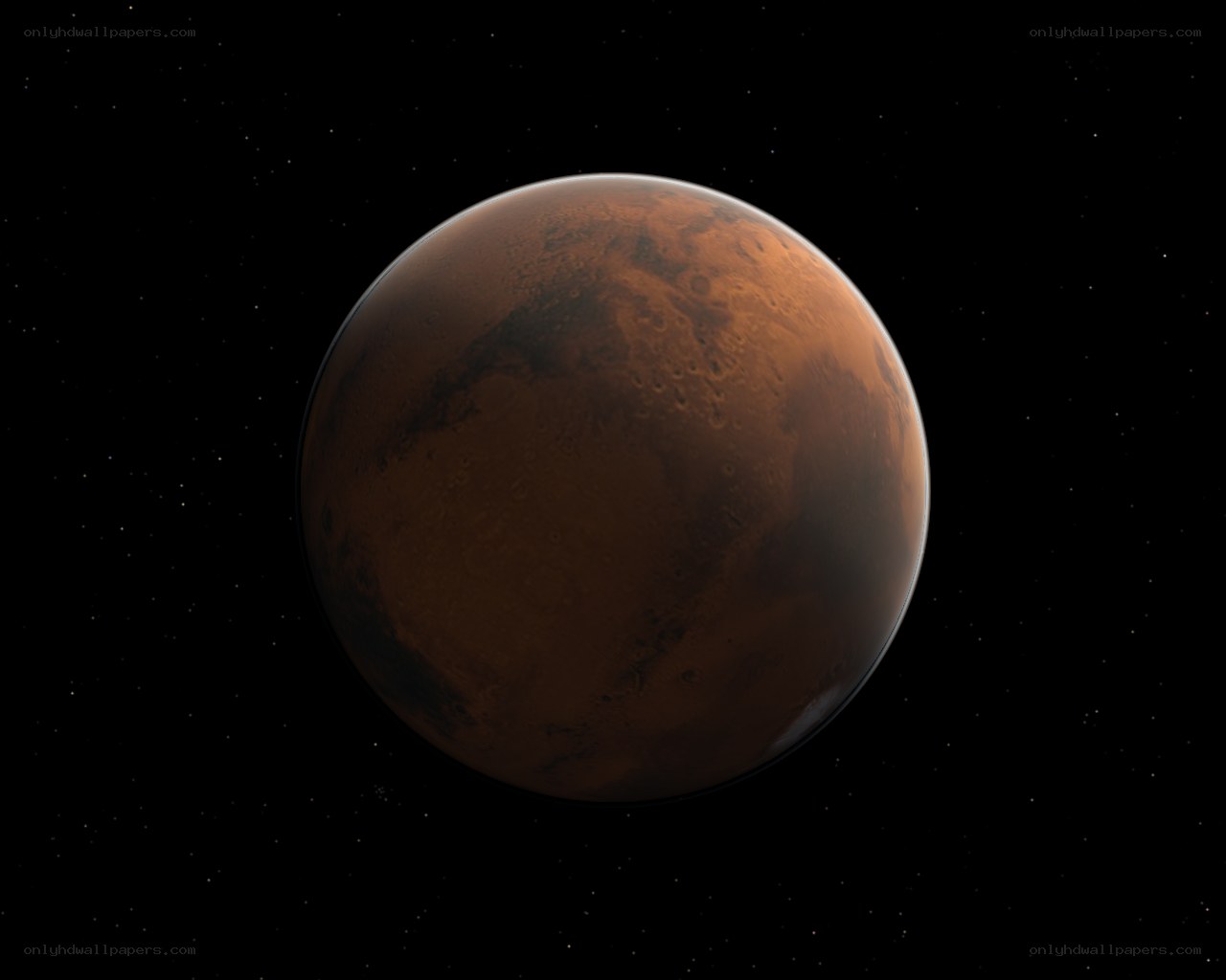 Mars planet in space