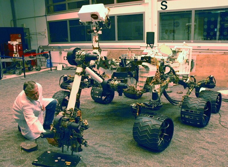 Mars rover in lab