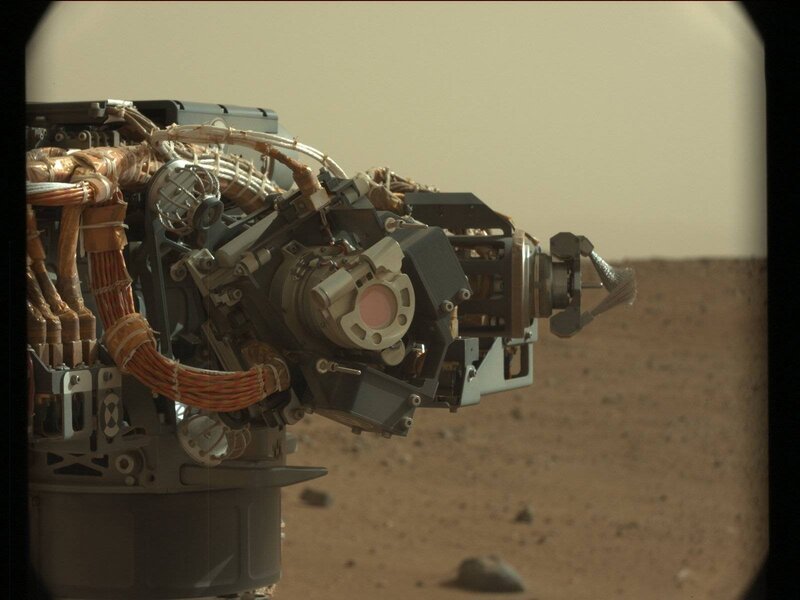 Mars rover instrument on surface